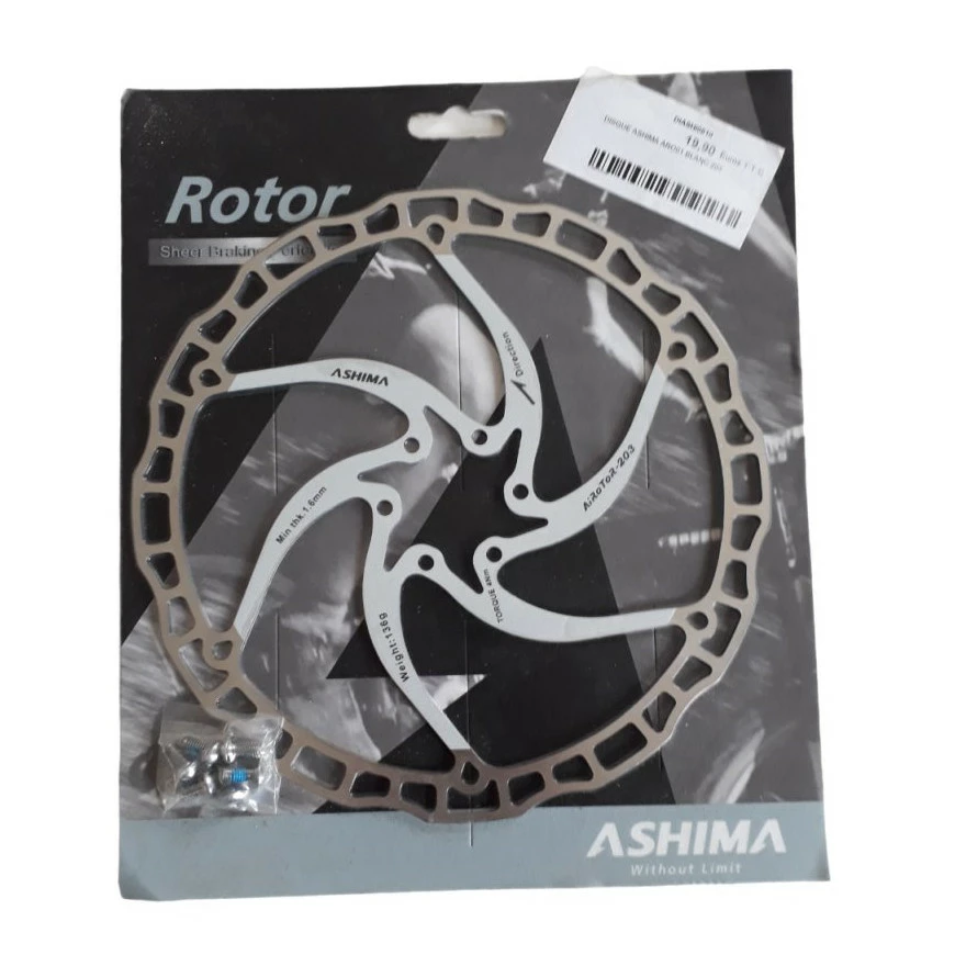Disque 203 Mm 6 Trous Ashima ARO 08 Blanc 1 Disque 203 Mm 6 Trous Ashima ARO 08 Blanc